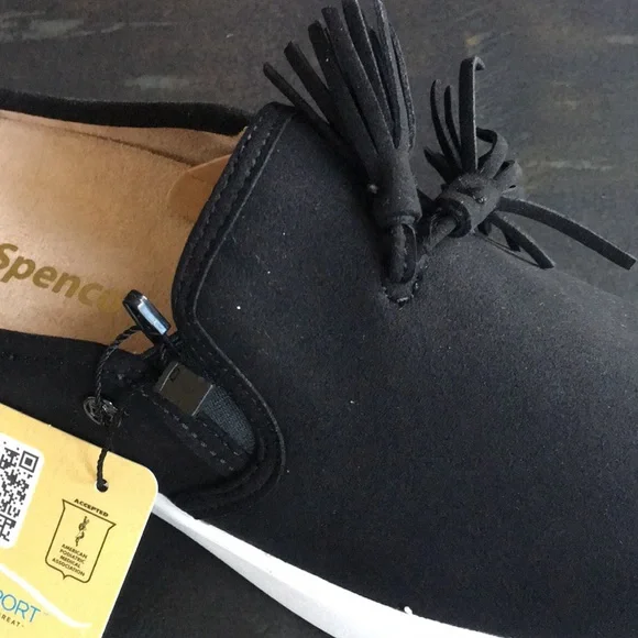 Brand New Black Spenco Size 8 1/2W Slip Ons - Picture 7 of 8